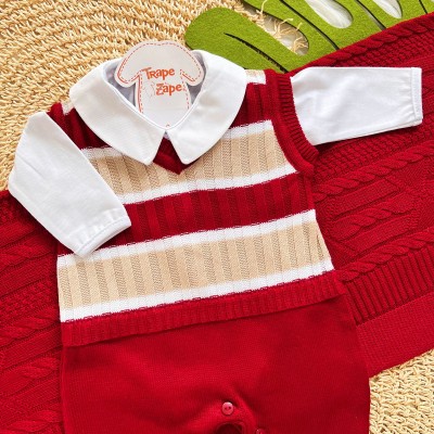 Saída de Maternidade Anderson - Vermelha Saída de Maternidade Anderson - Vermelha